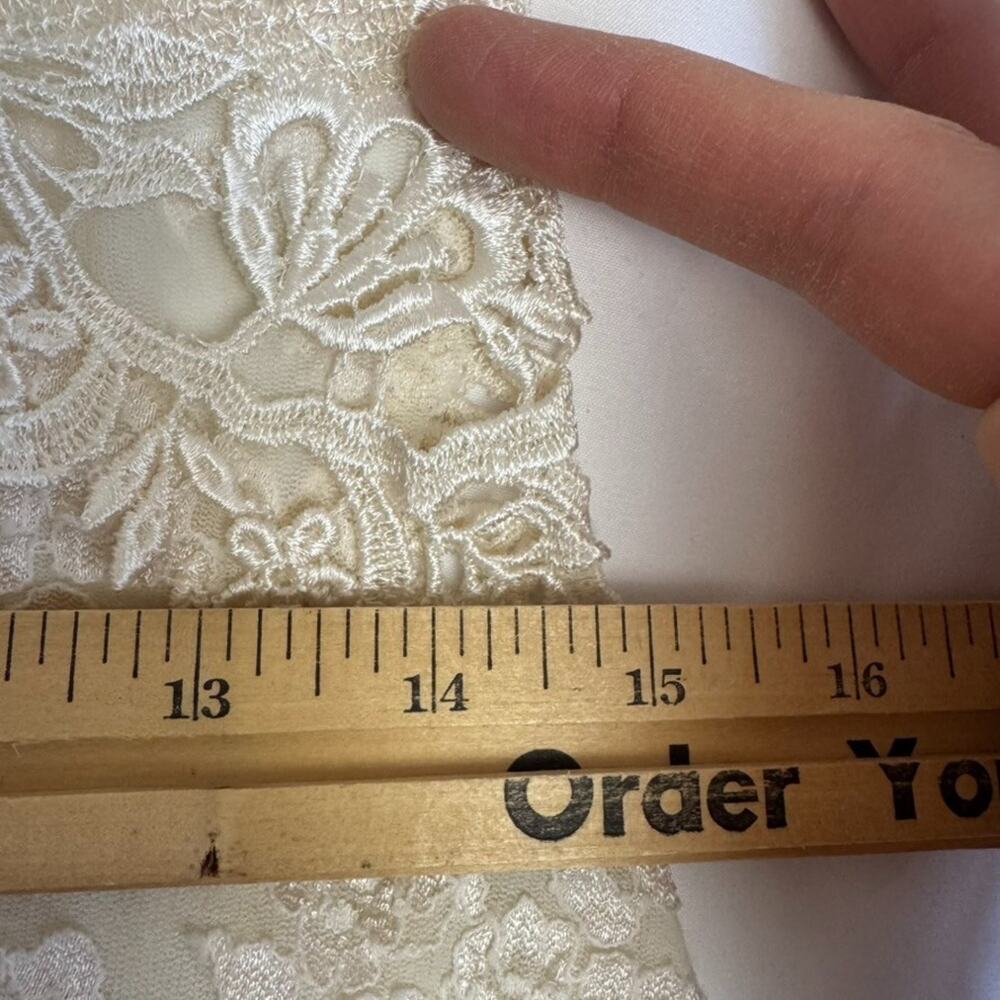 Y2K Claire Pettibone Coquette Chemise Slip Dress Babydoll Ivory Cream Lace - Picture 8 of 12
